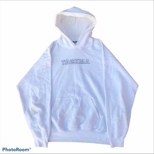 Tackma hoodie long sleeve white